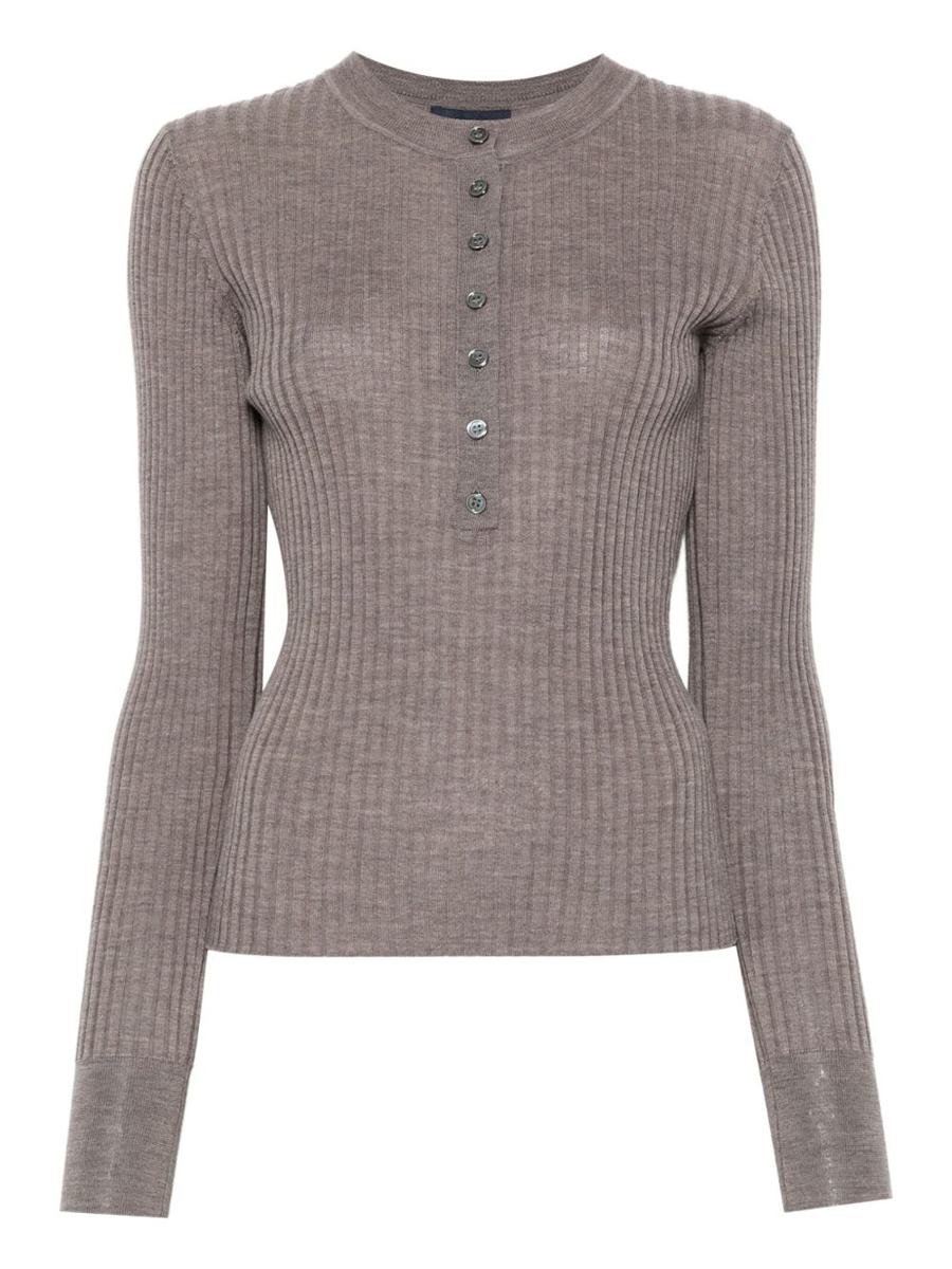 Soeur Ribbed 'Buffalo' Sweater With Buttons