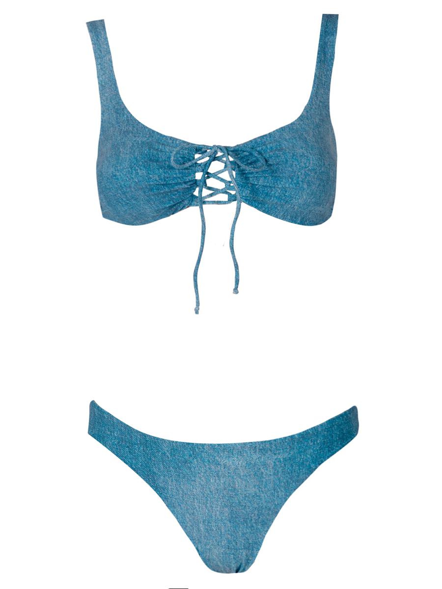 Fisico Denim-Effect Bikini Clothing