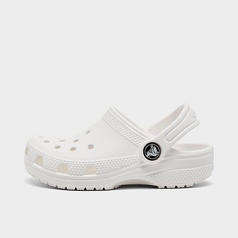 Crocs Kids Toddler Classic Clog Shoes in White Size: 4