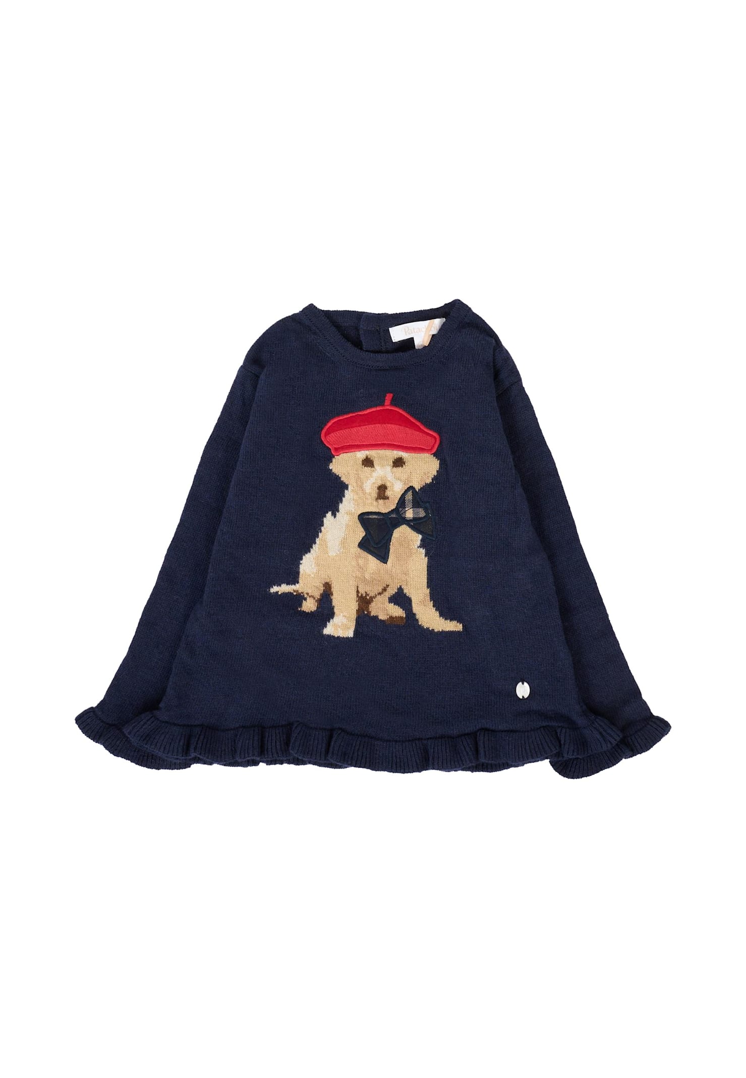 Patachou Blue Sweater For Baby Girl With Dog