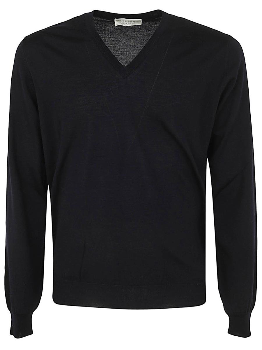 Filippo De Laurentiis Royal Merino Long Sleeves V Neck Sweater Clothing