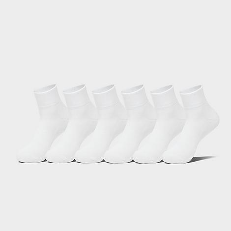Sonneti Women's Quarter Socks (6-Pack) in White Size: Medium