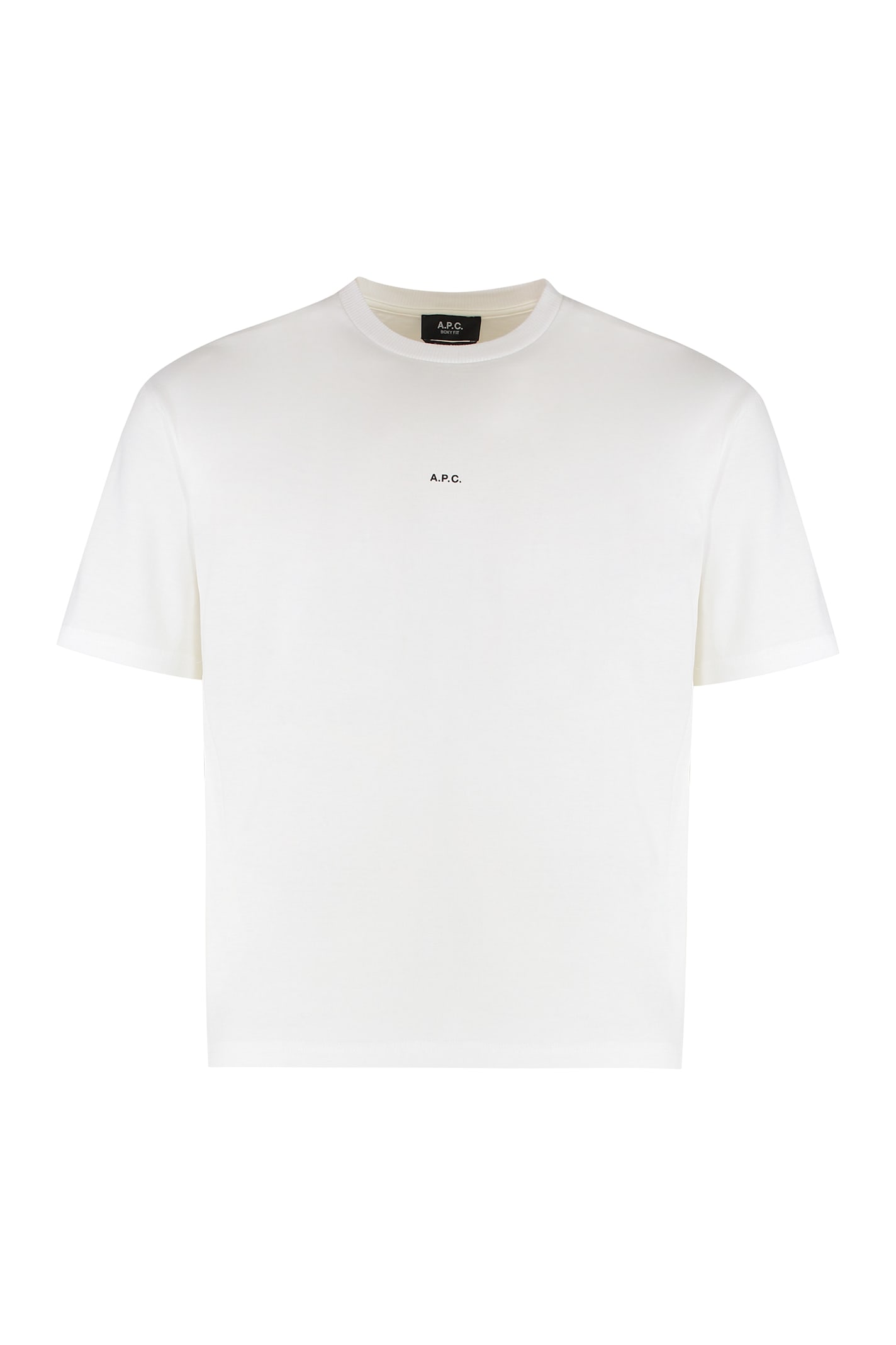 A. P.C. Boxy Micro Logo Cotton Crew-neck T-shirt