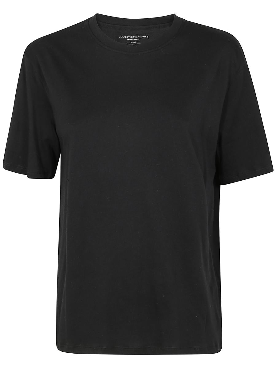 Majestic Filatures Short Sleeves Round Neck Sweater Clothing