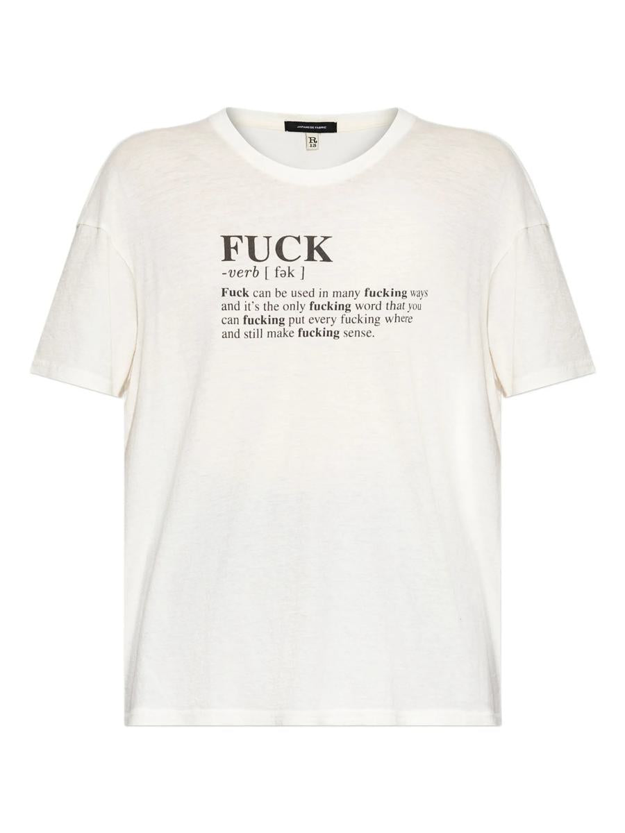 R13 Fuck Relaxed T Clothing