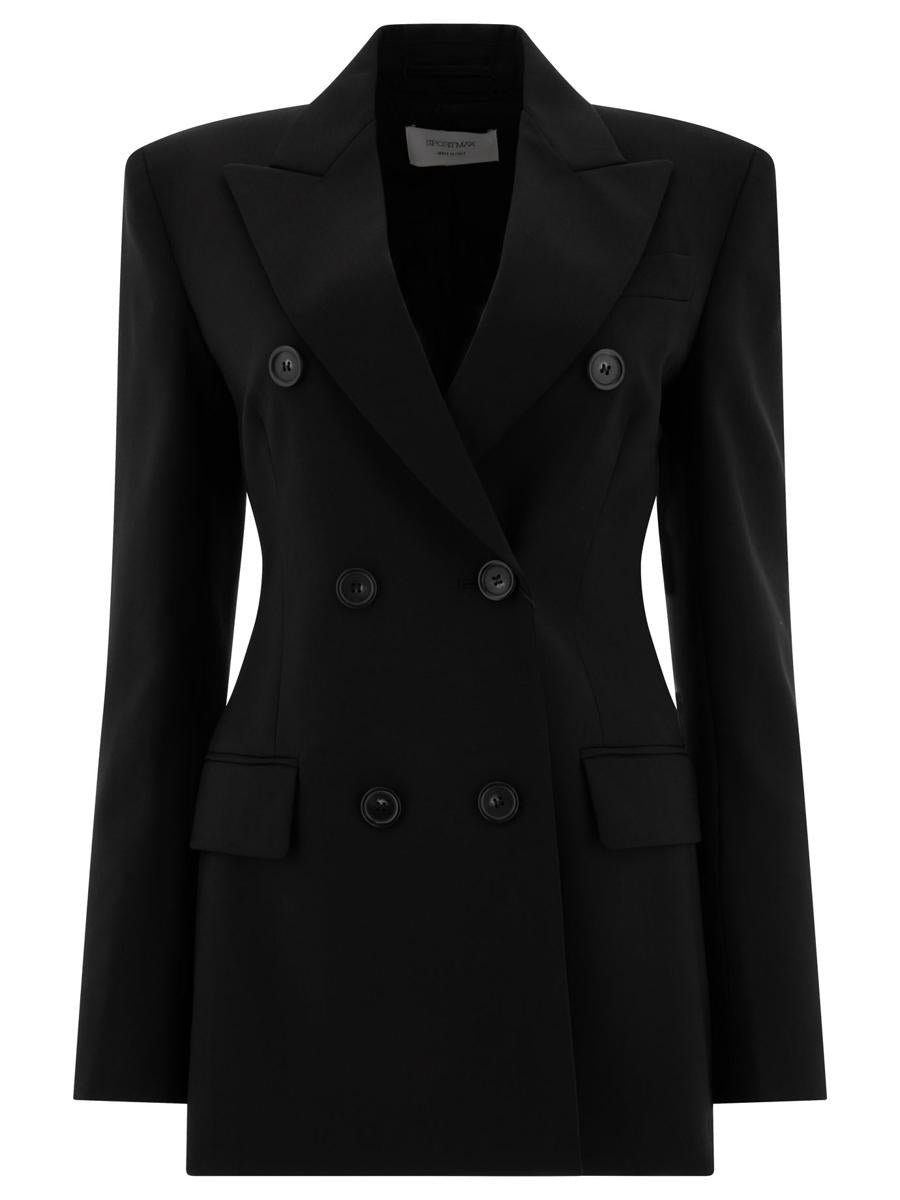 Sportmax "Adamo" Wool Stretch Double-Breasted Blazer
