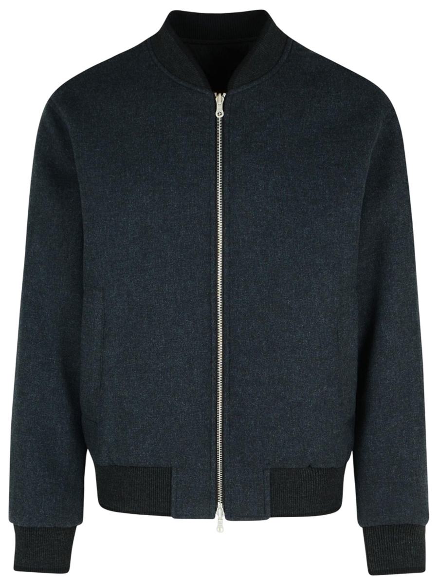 Dries Van Noten Men`S Black Cotton Blend Reversible Jacket