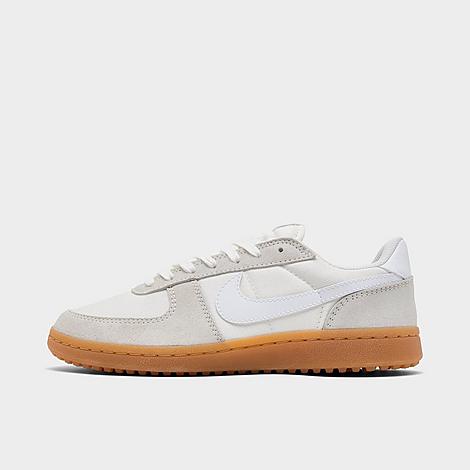 Nike Big Kids Field General Casual Shoes in Pale Ivory/White/Gum Size: 4