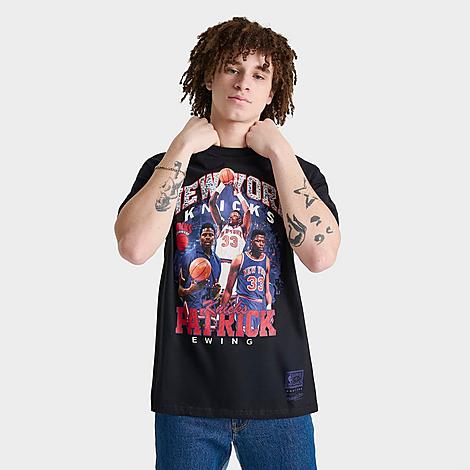 Mitchell & Ness Men's Patrick Ewing New York Knicks NBA Bling Graphic T-Shirt in Black Size: Small