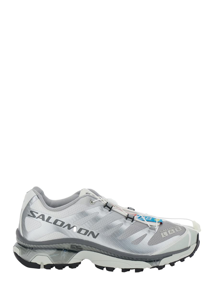 'Xt-6 S/Lab' Silver Sneakers With Drawstring In Mesh And Tech Fabric