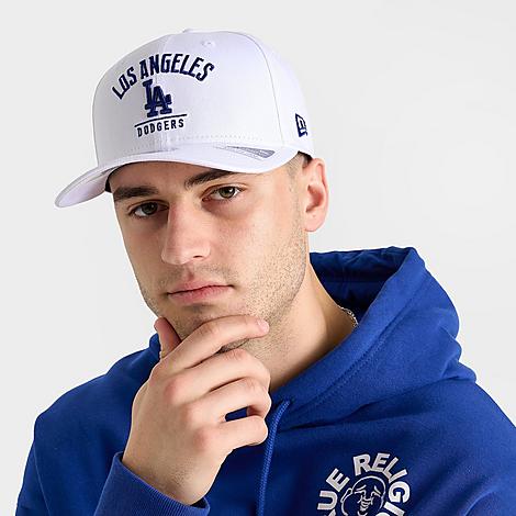 New Era Los Angeles Dodgers MLB 9SEVENTY Stretch-Snap Snapback Hat in White/Blue