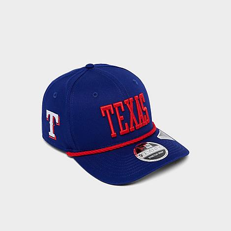 New Era Texas Rangers MLB 9SEVENTY Rope Stretch-Snap Snapback Hat in Blue/Red