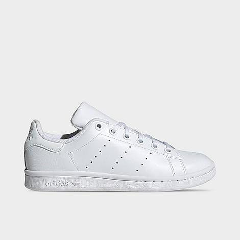 adidas Big Kids Originals Stan Smith Casual Shoes in White/White Size: 5.0