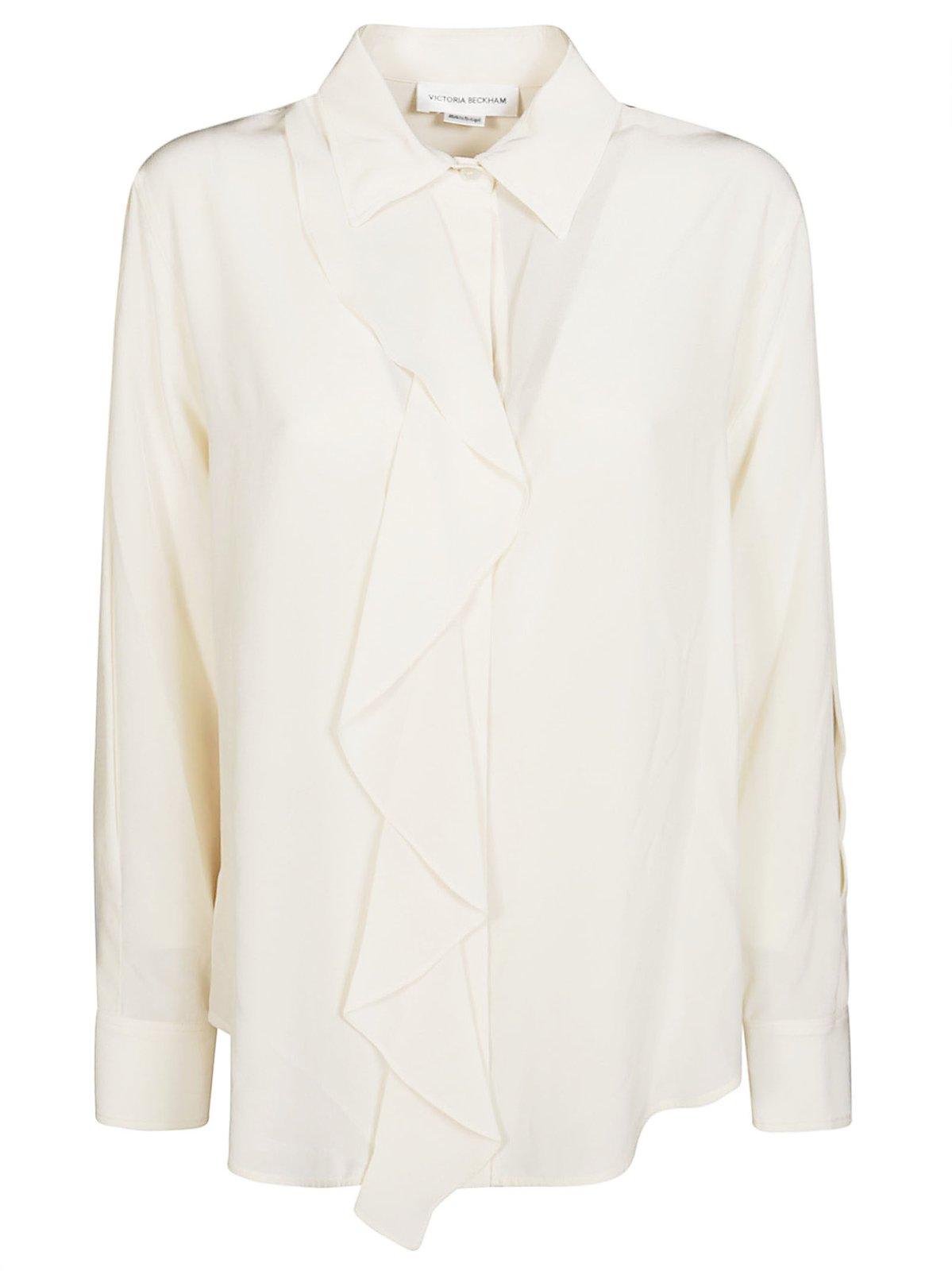 Victoria Beckham Asymmetric Ruffle Blouse
