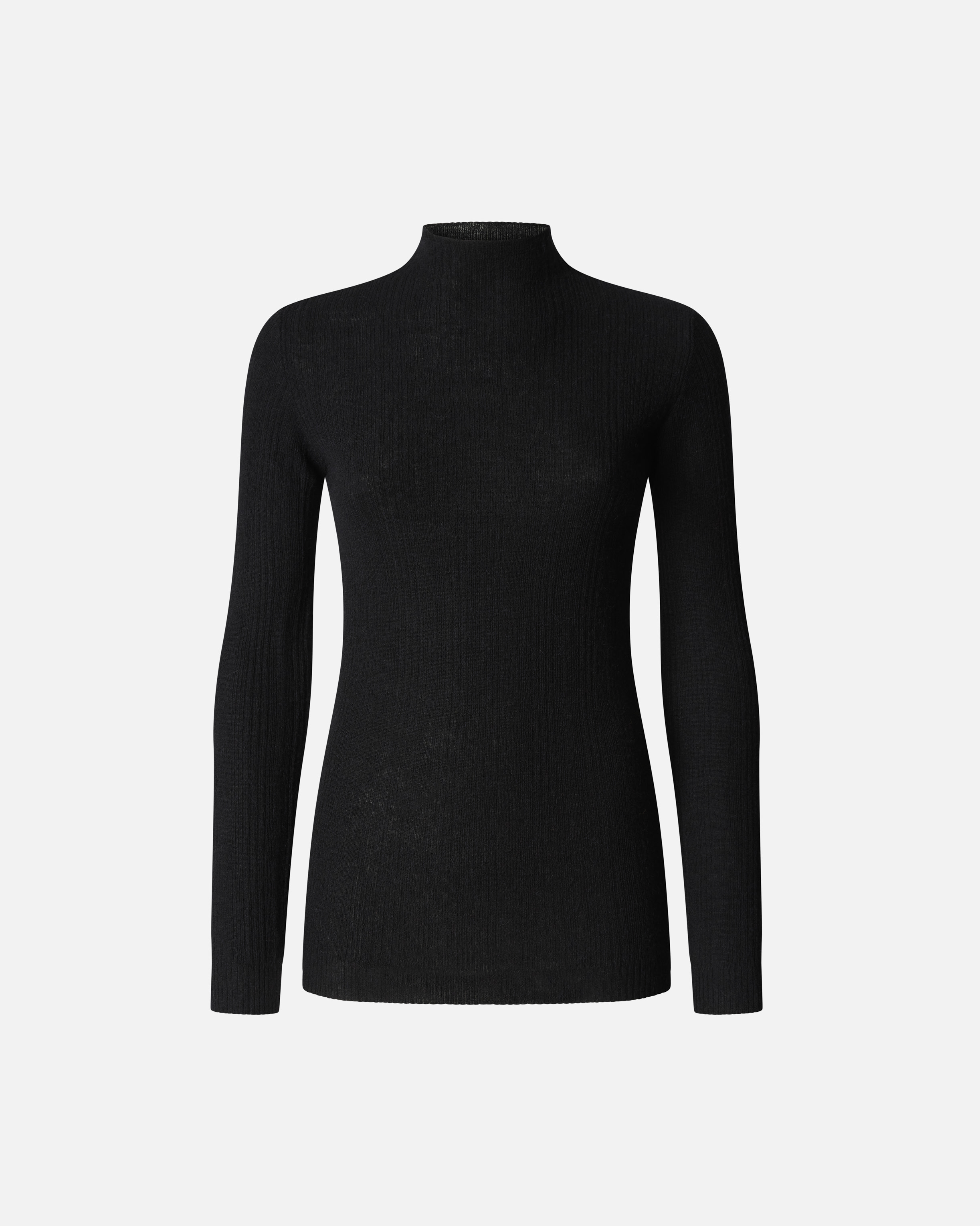 Pinko, Pull ajusté à col montant, Noir limousine, XS