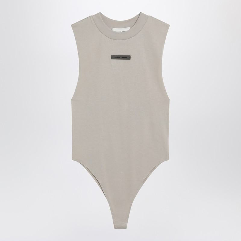 Fear Of God Essential Sleeveless Greige Cotton-Blend Bodysuit