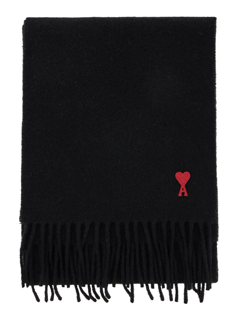 Ami Alexandre Mattiussi Red Ami De Coeur Scarf