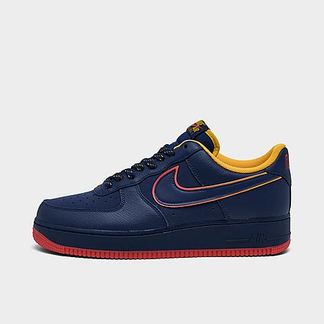 Nike Men's Air Force 1 Low SE Retro Pack Casual Shoes in Midnight Navy/Light Crimson/University Gold Size: 9.0