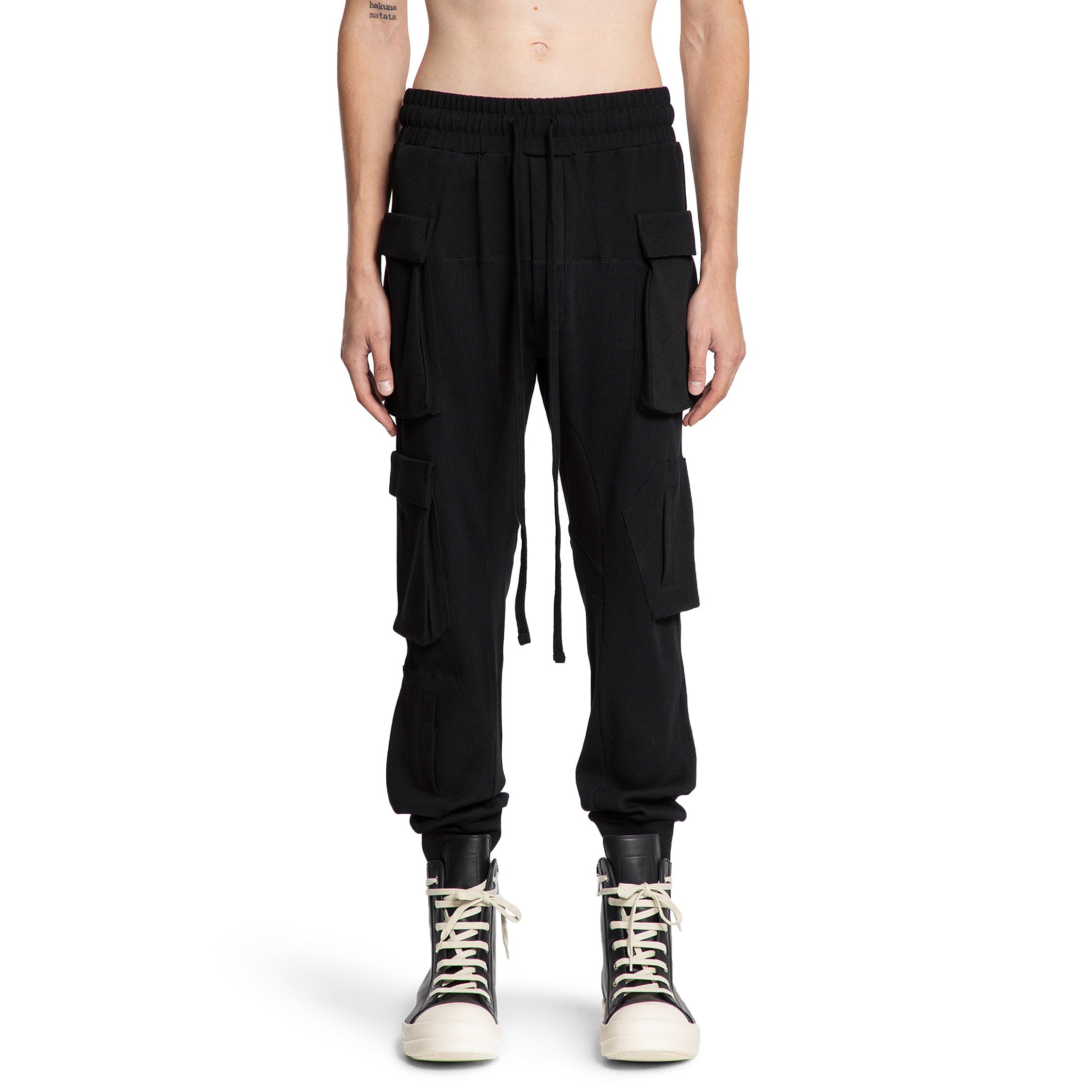 Waffle Cotton Jersey Sweatpants