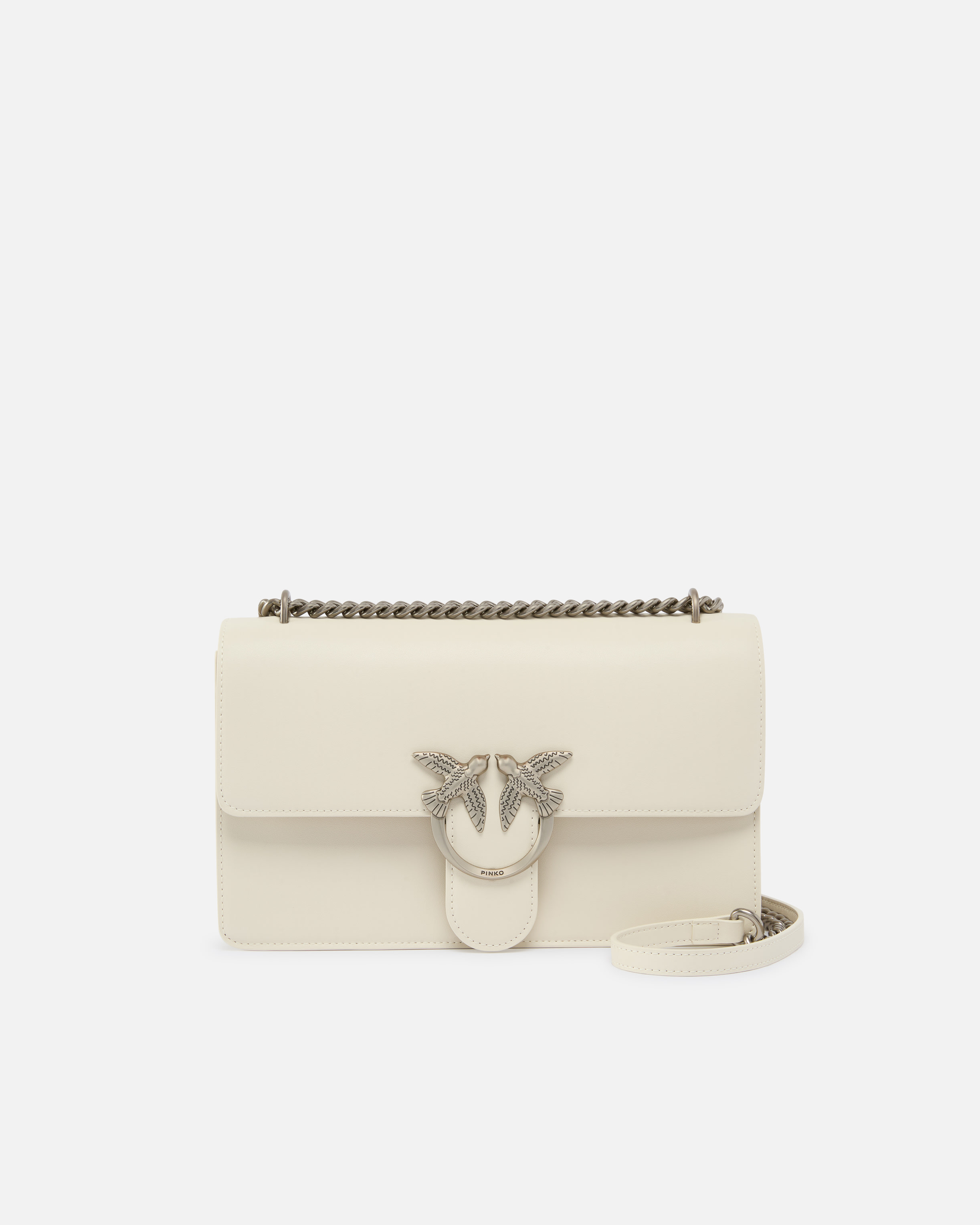 Pinko, Classic Love Bag One Simply, Blanc+blanc-vieil argent, U
