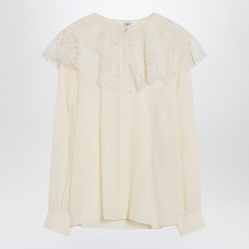 Chloé Ivory Crêpe Shirt