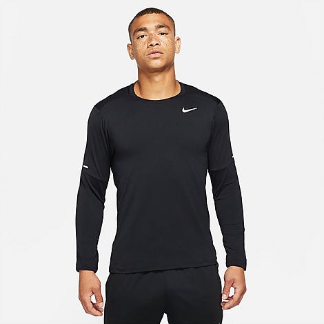 Nike Men's Dri-FIT Element Running Crew Top in Black Size: 2XL