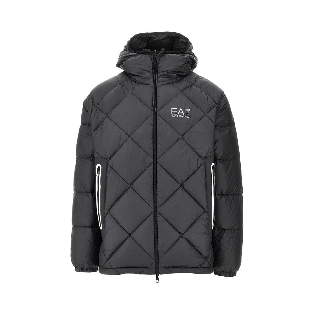 EA7 男士logo印花羽绒服