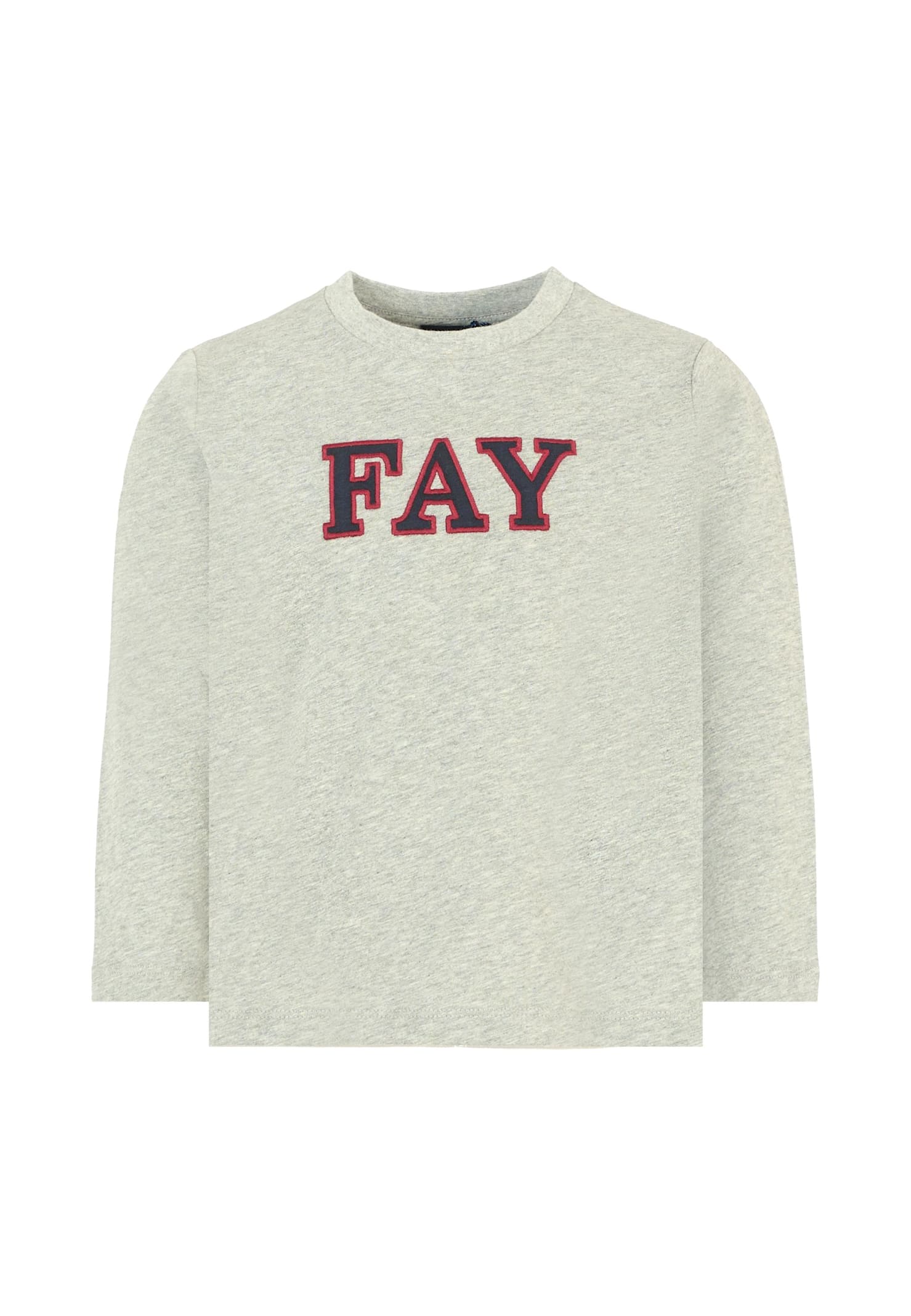 Fay Grey T-shirt For Boy With Logo