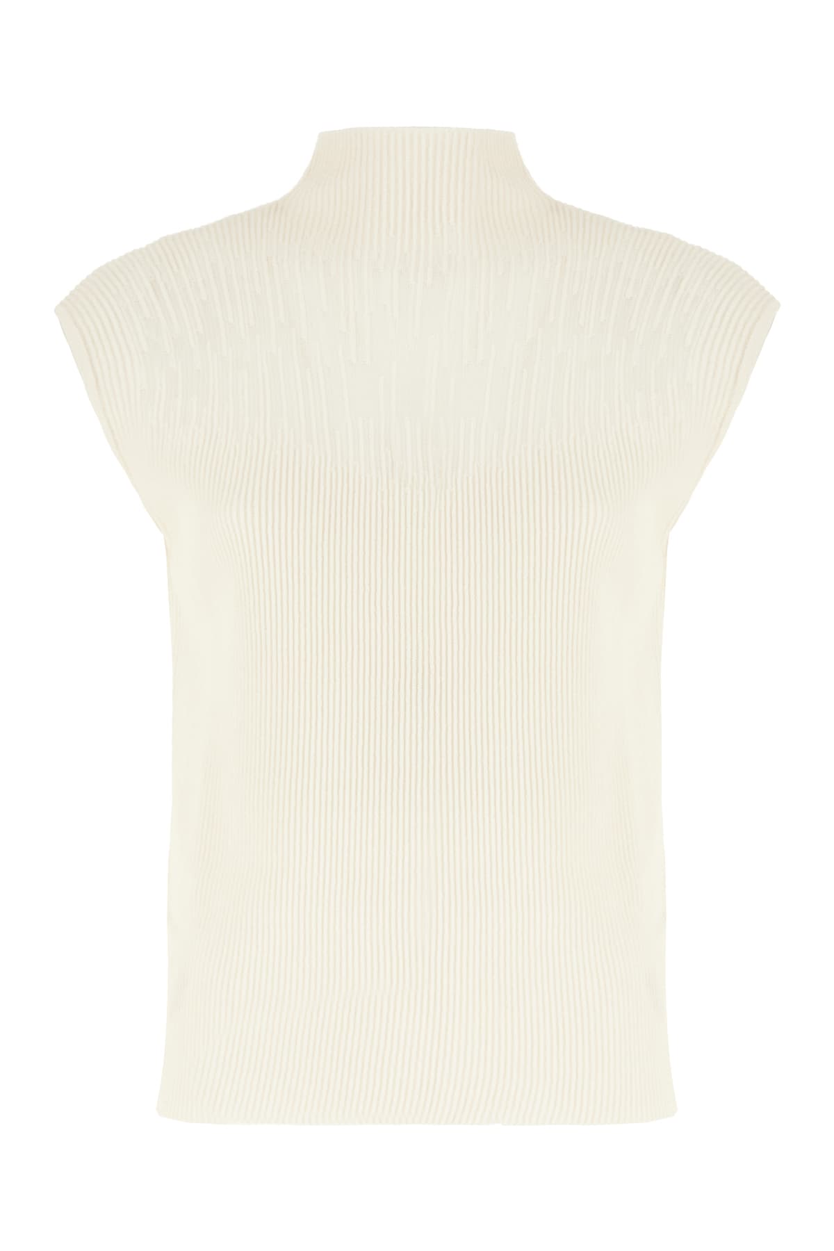Genny Ivory Wool Blend Sleeveless Sweater