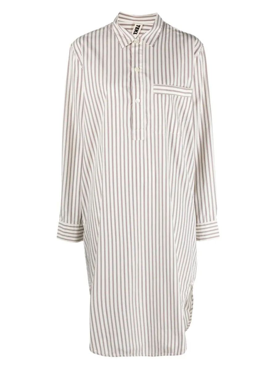 Tekla Cotton Poplin - Night Shirt Clothing