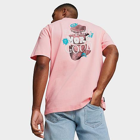 PUMA Men's Downtown Graphic Short-Sleeve T-Shirt in Peach Smoothie Size: XL