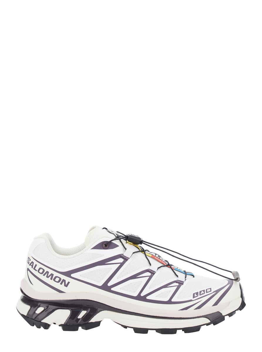 'Xt-6' White Low Top Sneakers With Front Lace-Up Closure And Mxi Logo Lettering In Fabric Unisex