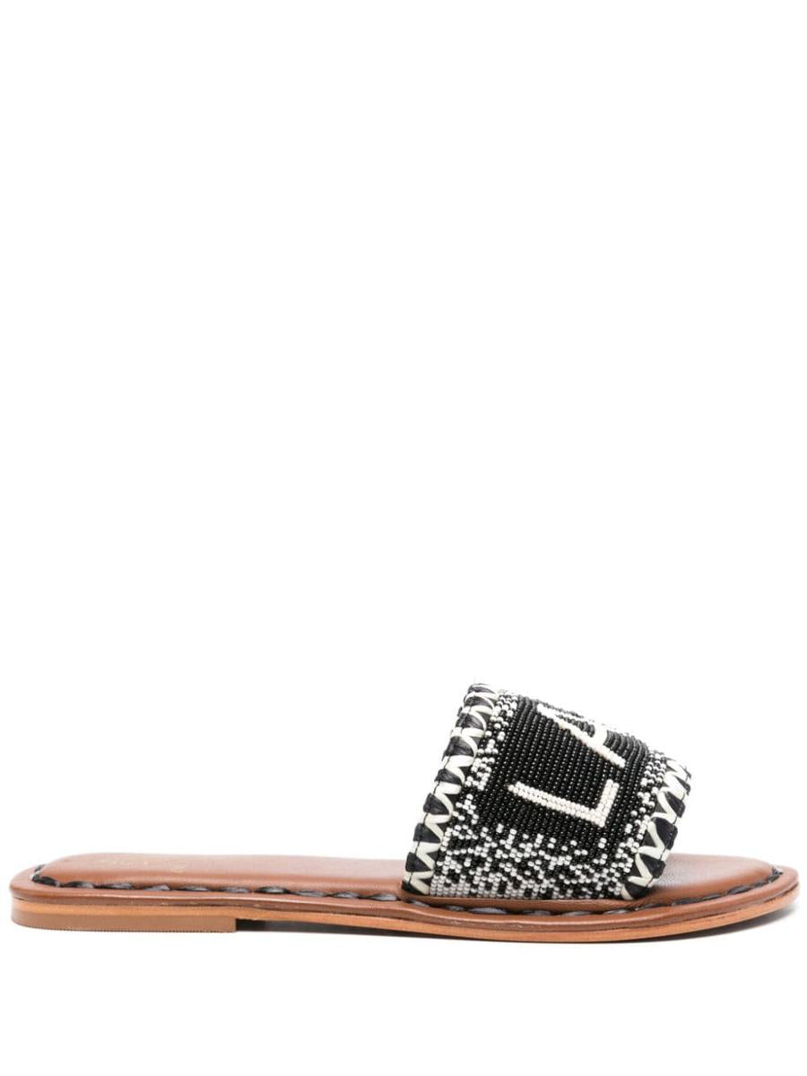 De Siena Shoes Lake Como Beads Flat Sandals