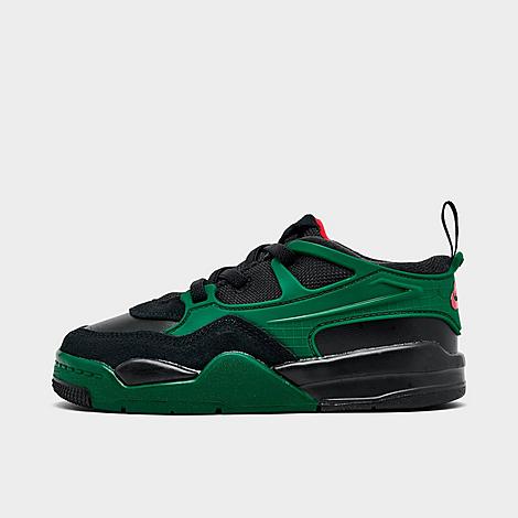Jordan Kids Toddler Air 4RM Stretch Lace Casual Shoes in Black/Varsity Red/Gorge Green Size: 4.0