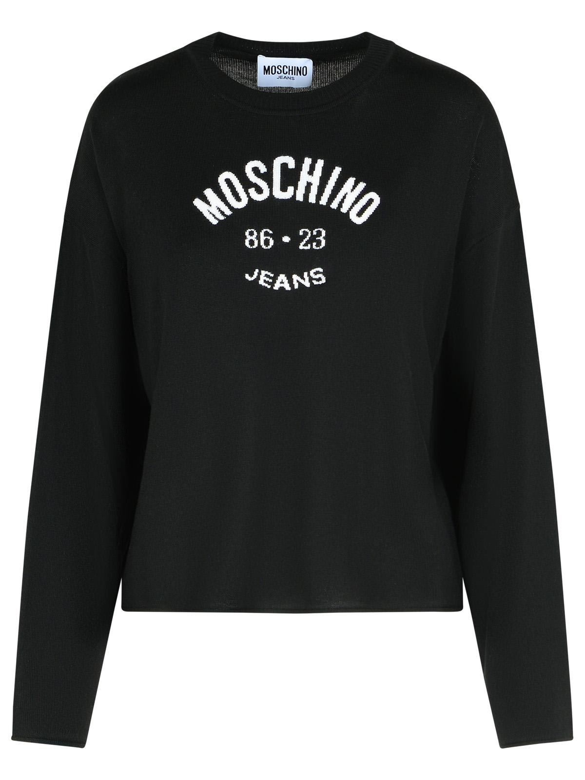 M05CH1N0 Jeans Black Virgin Wool Sweater