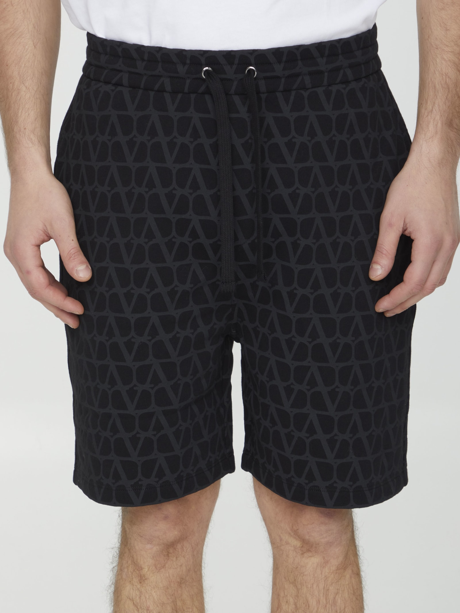 Valentino Toile Iconographe Cotton Bermuda Shorts