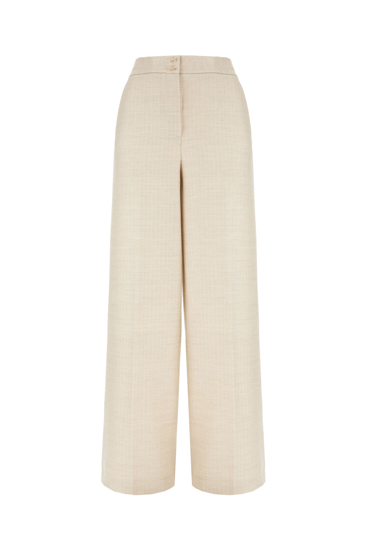 Genny Pastel Yellow Stretch Wool Blend Pants