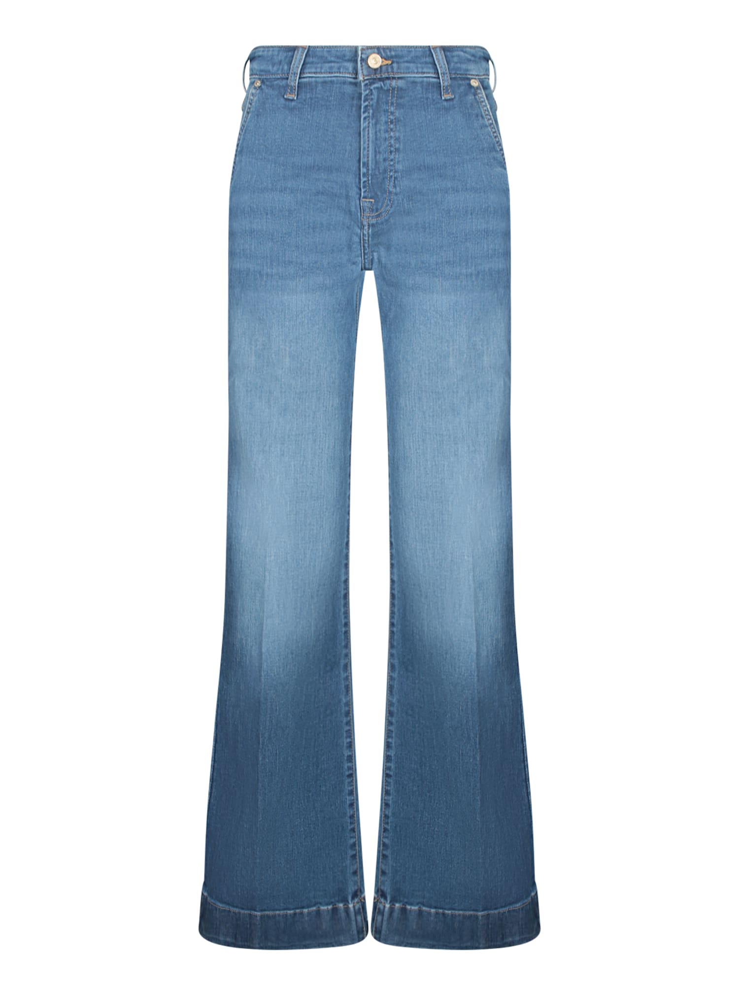7 For All Mankind Modern Dojo Mid Blue Jeans