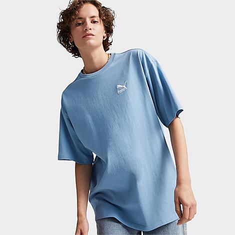 PUMA Men's Better Classics Oversized T-Shirt in Zen Blue Size: Small