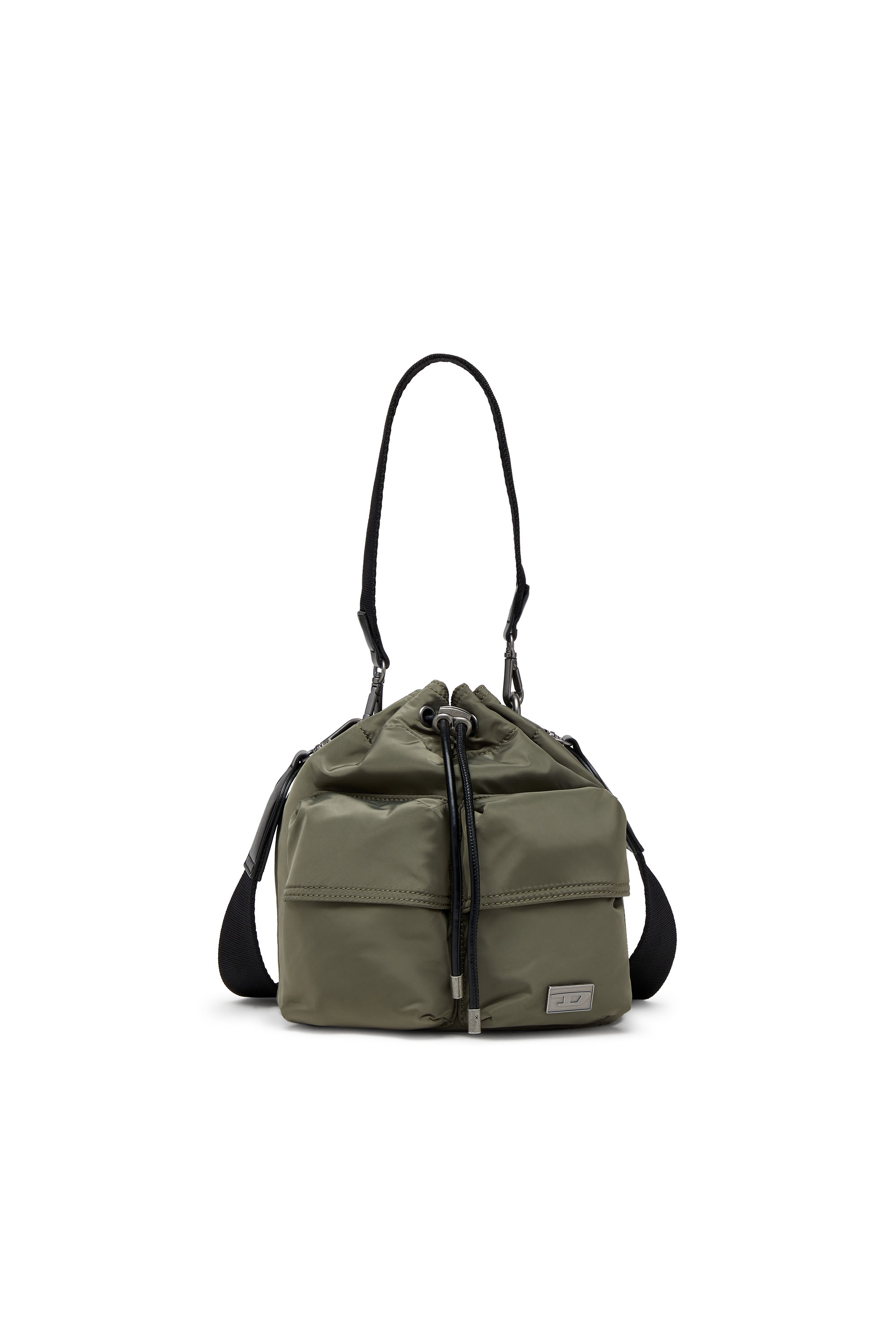 Diesel - Multi-Pkts-Multipocket bucket bag in utilitarian shell - Shoulder Bags - Unisex - Green