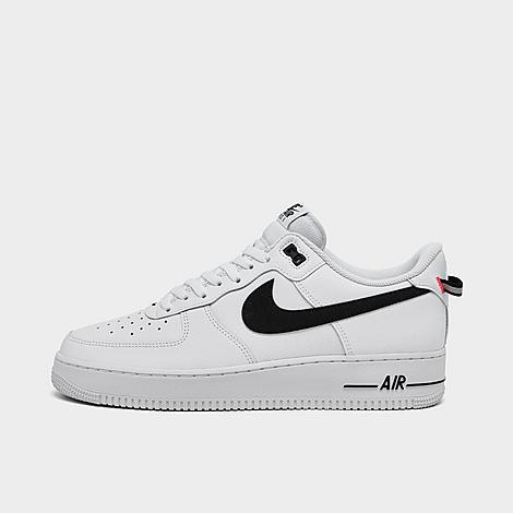 Nike Men's Air Force 1 '07 LV8 Casual Shoes in White/Black/Bright Crimson Size: 8.5
