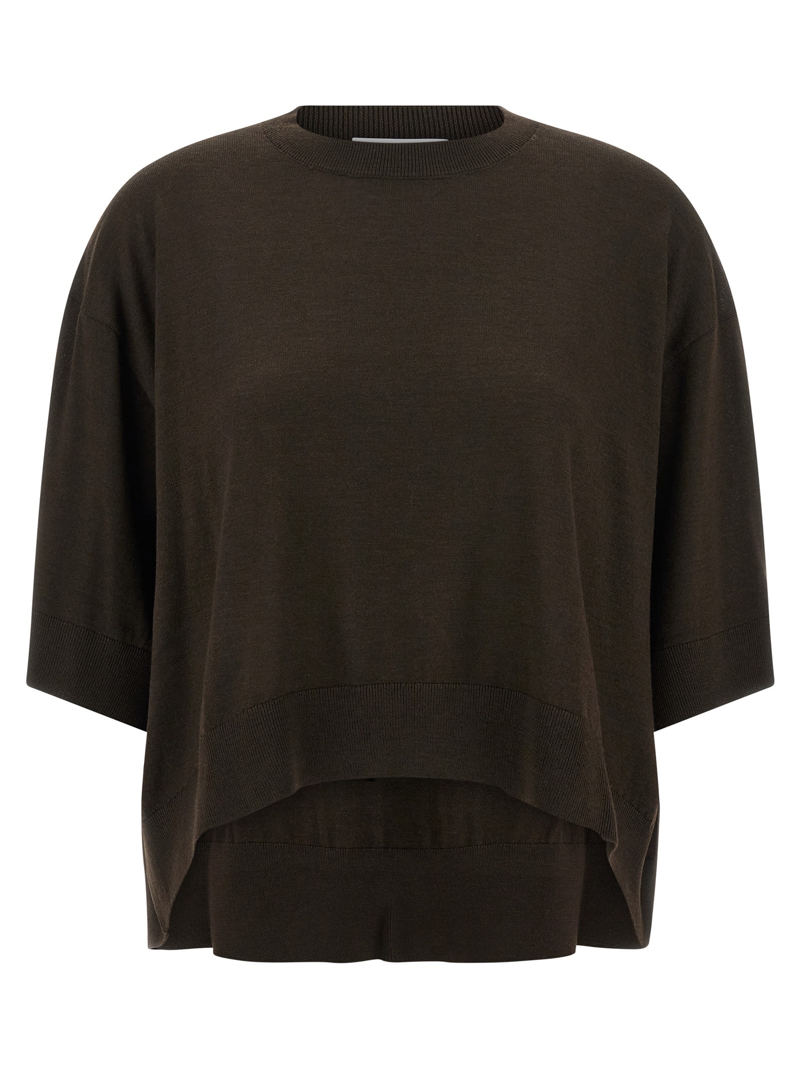 (nude) Cropped Wool Sweater