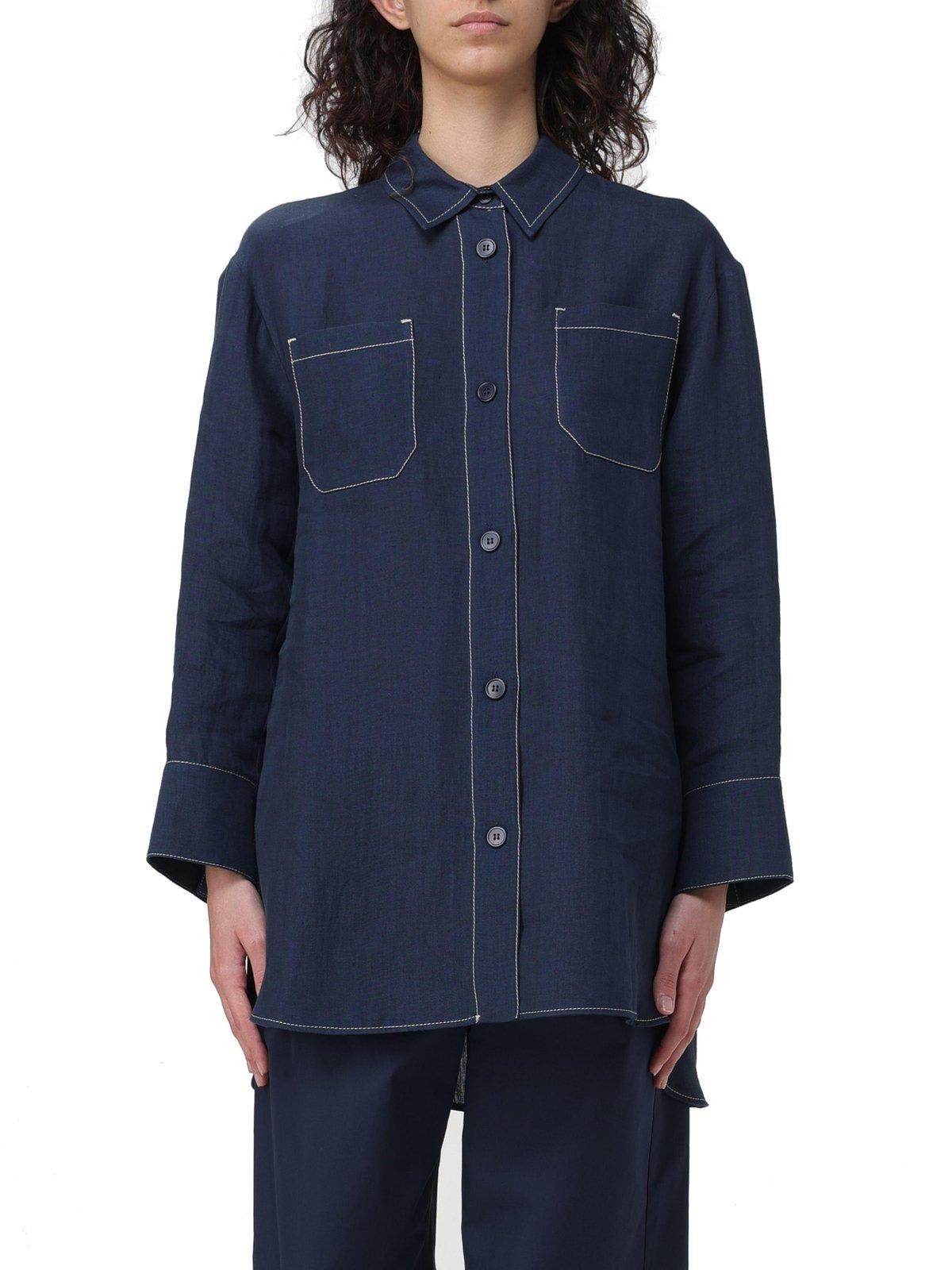 'S Max Mara Buttoned Long-sleeved Top's Max Mara