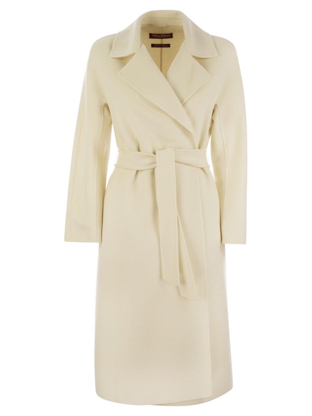 Max Mara Studio Cles Belted Long-sleeved Coat