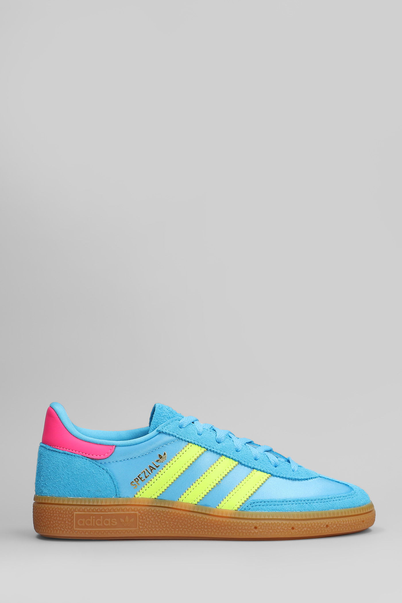 Adidas Handball Spezial Sneakers In Cyan Suede And Fabric