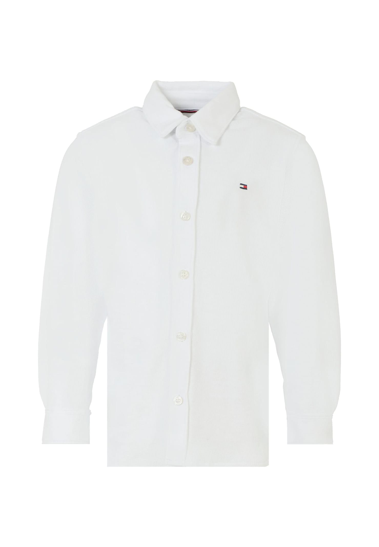 Tommy Hilfiger White Shirt For Boy With Flag