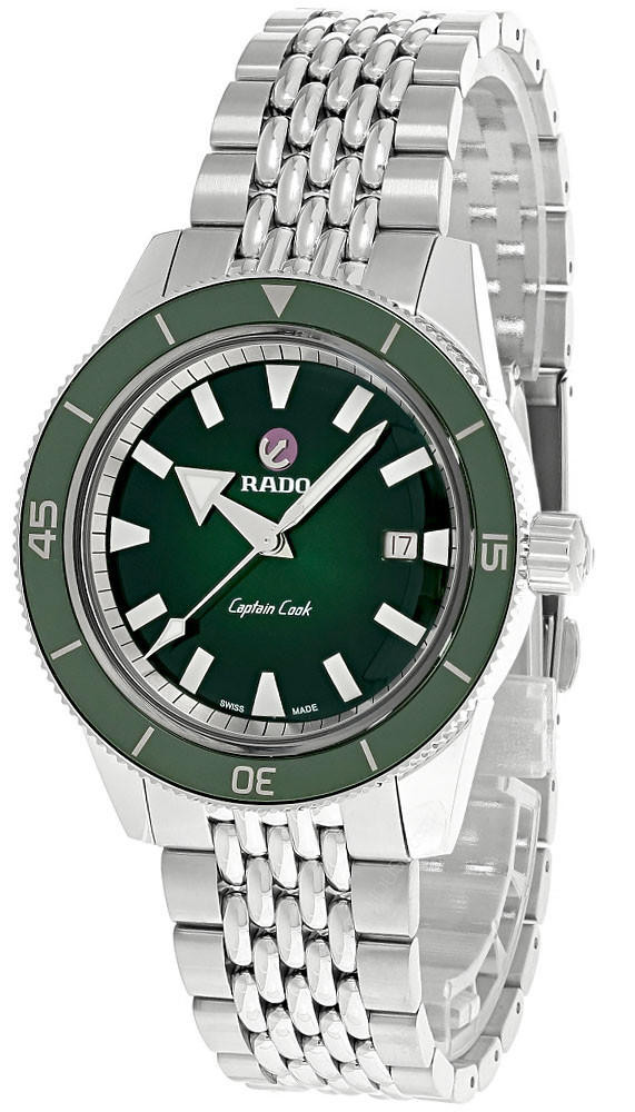RADO Captain Cook 42MM AUTO S-Steel Green Dial Men's Watch R32505313