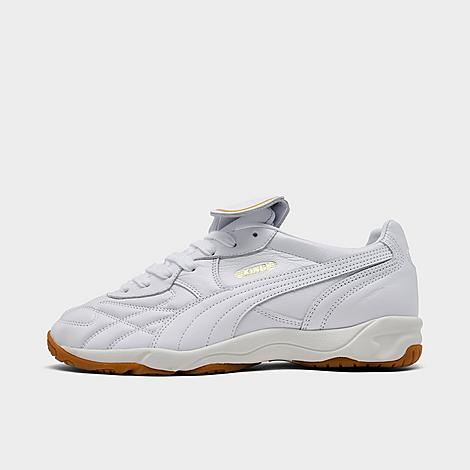 PUMA Men's King Indoor Casual Shoes in Puma White/Frosted Ivory/Gum Size: 8.0