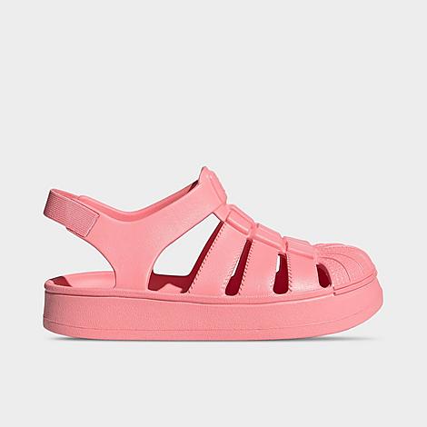 adidas Little Kids Originals Superstar Sandals in Semi Pink Spark/Semi Pink Spark/Semi Pink Spark Size: 10