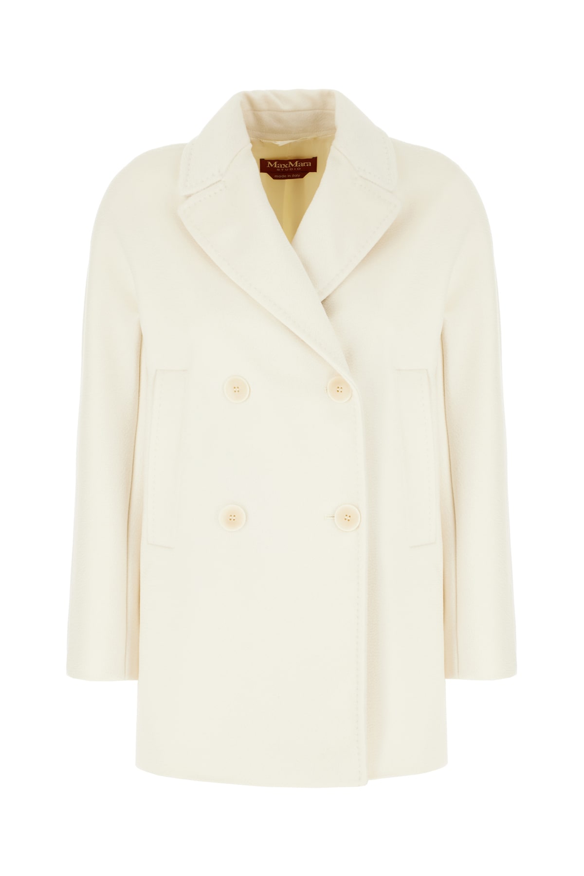 Max Mara Studio Ivory Wool Coat